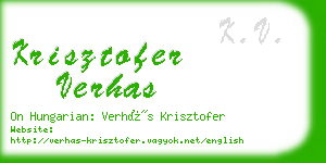 krisztofer verhas business card